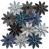 BQT676 Bouquette Hydrangea Thicket Mosaic Tile BQT676 Bouquette Hydrangea Thicket Mosaic Tile