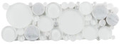 B100 Bubble White Dove Mosaic Tile Product Image B100 Bubble White Dove Mosaic Tile Product Image