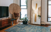 Loloi Millennium MV-05 Blue/Taupe Area Rug Room Scene Loloi Millennium MV-05 Blue/Taupe Area Rug Room Scene