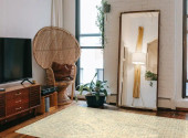 Loloi Tatum TW-05 Natural/Sky Area Rug Room Scene Loloi Tatum TW-05 Natural/Sky Area Rug Room Scene