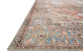 Loloi II Loren LQ-15 Terracotta Sky Area Rug Angle Loloi II Loren LQ-15 Terracotta Sky Area Rug Angle