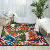 Nourison Aloha ALH18 Multicolor Area Rug Room Scene Nourison Aloha ALH18 Multicolor Area Rug Room Scene