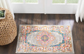Nourison Passion PSN03 Grey Area Rug Room Scene Nourison Passion PSN03 Grey Area Rug Room Scene