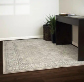 Dynamic Rugs Ancient Garden 57011-9666 Soft Grey/Cream Area Rug Room Scene Dynamic Rugs Ancient Garden 57011-9666 Soft Grey/Cream Area Rug Room Scene