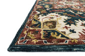 Loloi Victoria VK-13 Teal/Raspberry Area Rug Angle Loloi Victoria VK-13 Teal/Raspberry Area Rug Angle