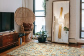 Loloi Victoria VK-18 Lt. Blue/Natural Area Rug Room Scene Loloi Victoria VK-18 Lt. Blue/Natural Area Rug Room Scene