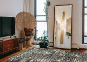 Loloi Viera VR-11 Graphite/Black Area Rug Room Scene Loloi Viera VR-11 Graphite/Black Area Rug Room Scene