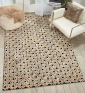 Nourison Deco Mod DEC02 Black/Beige Area Rug Room Scene Nourison Deco Mod DEC02 Black/Beige Area Rug Room Scene