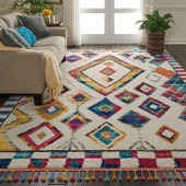 Nourison Nomad NMD02 Ivory/Multi Area Rug Room Scene Nourison Nomad NMD02 Ivory/Multi Area Rug Room Scene