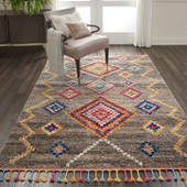 Nourison Nomad NMD05 Grey Area Rug Room Scene Nourison Nomad NMD05 Grey Area Rug Room Scene