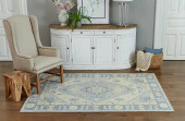 Momeni Anatolia ANA-1 Blue Area Rug Room Scene Momeni Anatolia ANA-1 Blue Area Rug Room Scene