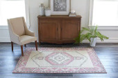 Momeni Anatolia ANA-2 Pink Area Rug Room Scene Momeni Anatolia ANA-2 Pink Area Rug Room Scene