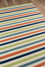 Momeni Baja BAJ-1 Stripe Multi Area Rug Corner Momeni Baja BAJ-1 Stripe Multi Area Rug Corner