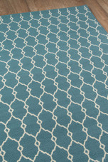 Momeni Baja BAJ-2 Trellis Blue Area Rug Corner Momeni Baja BAJ-2 Trellis Blue Area Rug Corner