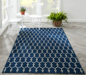 Momeni Baja BAJ-2 Trellis Navy Area Rug Room Scene Momeni Baja BAJ-2 Trellis Navy Area Rug Room Scene