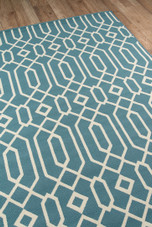 Momeni Baja BAJ-3 Links Blue Area Rug Corner Momeni Baja BAJ-3 Links Blue Area Rug Corner