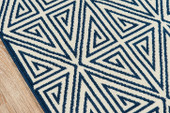 Momeni Baja BAJ-4 Diamonds Navy Area Rug Close Up Momeni Baja BAJ-4 Diamonds Navy Area Rug Close Up