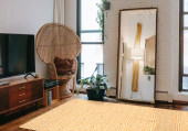 Momeni Baja BAJ-4 Diamonds Yellow Area Rug Room Scene Momeni Baja BAJ-4 Diamonds Yellow Area Rug Room Scene