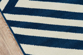 Momeni Baja BAJ-8 Zig-Zag Navy Area Rug Close Up