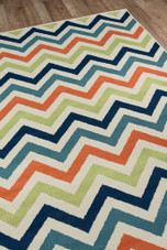Momeni Baja BAJ-9 Chevron Multi Area Rug Corner Momeni Baja BAJ-9 Chevron Multi Area Rug Corner