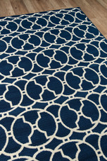 Momeni Baja BAJ-11 Moroccan Tile Navy Area Rug Corner Momeni Baja BAJ-11 Moroccan Tile Navy Area Rug Corner