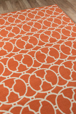 Momeni Baja BAJ-11 Moroccan Tile Orange Area Rug Corner Momeni Baja BAJ-11 Moroccan Tile Orange Area Rug Corner