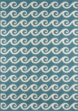 Momeni Baja BAJ-14 Waves Blue Area Rug Momeni Baja BAJ-14 Waves Blue Area Rug