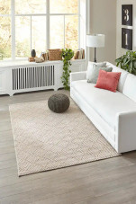 Momeni Como COM-3 Beige Area Rug Room Scene Momeni Como COM-3 Beige Area Rug Room Scene