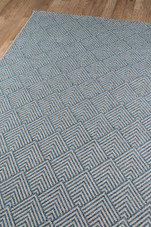 Momeni Como COM-3 Blue Area Rug Corner Momeni Como COM-3 Blue Area Rug Corner