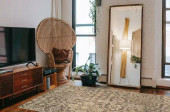 Momeni Cosette COS-1 Brown Area Rug Room Scene Momeni Cosette COS-1 Brown Area Rug Room Scene