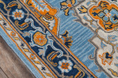Momeni Ibiza IBI-1 Blue Area Rug Close Up Momeni Ibiza IBI-1 Blue Area Rug Close Up