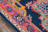 Momeni Ibiza IBI-1 Navy Area Rug Close Up Momeni Ibiza IBI-1 Navy Area Rug Close Up