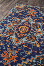 Momeni Ibiza IBI-2 Navy Area Rug Corner Momeni Ibiza IBI-2 Navy Area Rug Corner