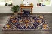 Momeni Ibiza IBI-2 Navy Area Rug Room Scene Momeni Ibiza IBI-2 Navy Area Rug Room Scene