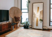 Momeni Isabella ISA-7 Blue Area Rug Room Scene Momeni Isabella ISA-7 Blue Area Rug Room Scene