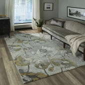 Momeni Luxe LX-09 Grey Area Rug Room Scene Momeni Luxe LX-09 Grey Area Rug Room Scene