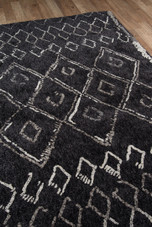 Momeni Margaux MGX-3 Black Area Rug Corner Momeni Margaux MGX-3 Black Area Rug Corner