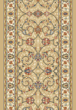 Dynamic Rugs Ancient Garden 57120-2464 Light Gold Ivory 2'2" Wide Hall and Stair Runner