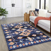 Momeni Margaux MGX-4 Navy Area Rug Room Scene Momeni Margaux MGX-4 Navy Area Rug Room Scene