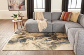 Momeni Studio STU-3 Blue Area Rug Room Scene Momeni Studio STU-3 Blue Area Rug Room Scene
