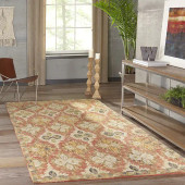 Momeni Tangier TAN-17 Red Area Rug Room Scene Momeni Tangier TAN-17 Red Area Rug Room Scene