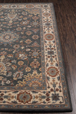 Momeni Tudor TUD-4 Grey Area Rug Corner Momeni Tudor TUD-4 Grey Area Rug Corner
