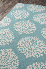 Momeni Veranda VR-45 Aqua Area Rug Corner