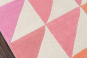 Novogratz by Momeni Delmar DEL-6 Agatha Side Triangle Pink Area Rug Close Up Novogratz by Momeni Delmar DEL-6 Agatha Side Triangle Pink Area Rug Close Up