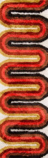 Novogratz by Momeni Retro RET-2 Retro Wave Red Runner Area Rug Novogratz by Momeni Retro RET-2 Retro Wave Red Runner Area Rug