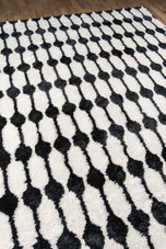 Novogratz by Momeni Retro RET-4 Stockings Black Area Rug Corner Novogratz by Momeni Retro RET-4 Stockings Black Area Rug Corner