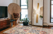Loloi Medusa MED-03 Taupe/Sunset Area Rug Room Scene Loloi Medusa MED-03 Taupe/Sunset Area Rug Room Scene