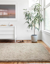 Loloi II Mila Shag MIL-01 Grey Area Rug Room Scene Loloi II Mila Shag MIL-01 Grey Area Rug Room Scene