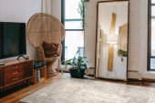 Loloi Sienne SIE-01 Ivory/Pebble Area Rug Room Scene Loloi Sienne SIE-01 Ivory/Pebble Area Rug Room Scene