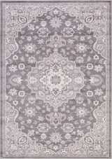 Concord Global Trading Lara 4556 Center Medallion Gray Area Rug Concord Global Trading Lara 4556 Center Medallion Gray Area Rug